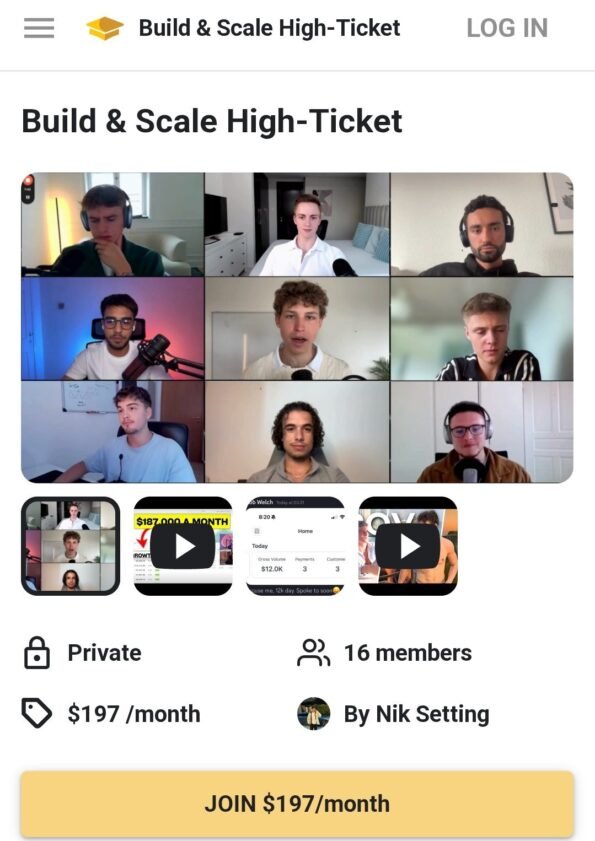 Nik Setting – Build & Scale High-Ticket Course | High-Ticket Coaching Learn Nik Setting’s systems to build and scale a high-ticket service business: offer positioning, ad funnels, team management, and conversion workflows.